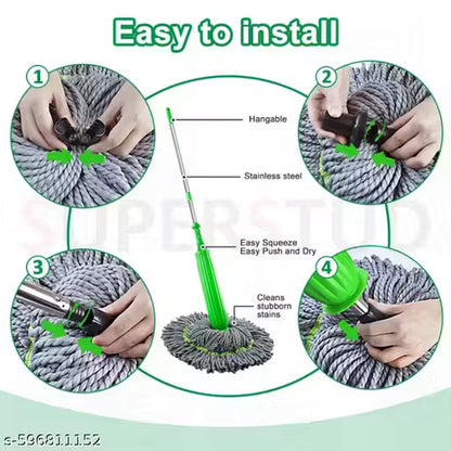 360 Rotatable Adjustable Cleaning Mops